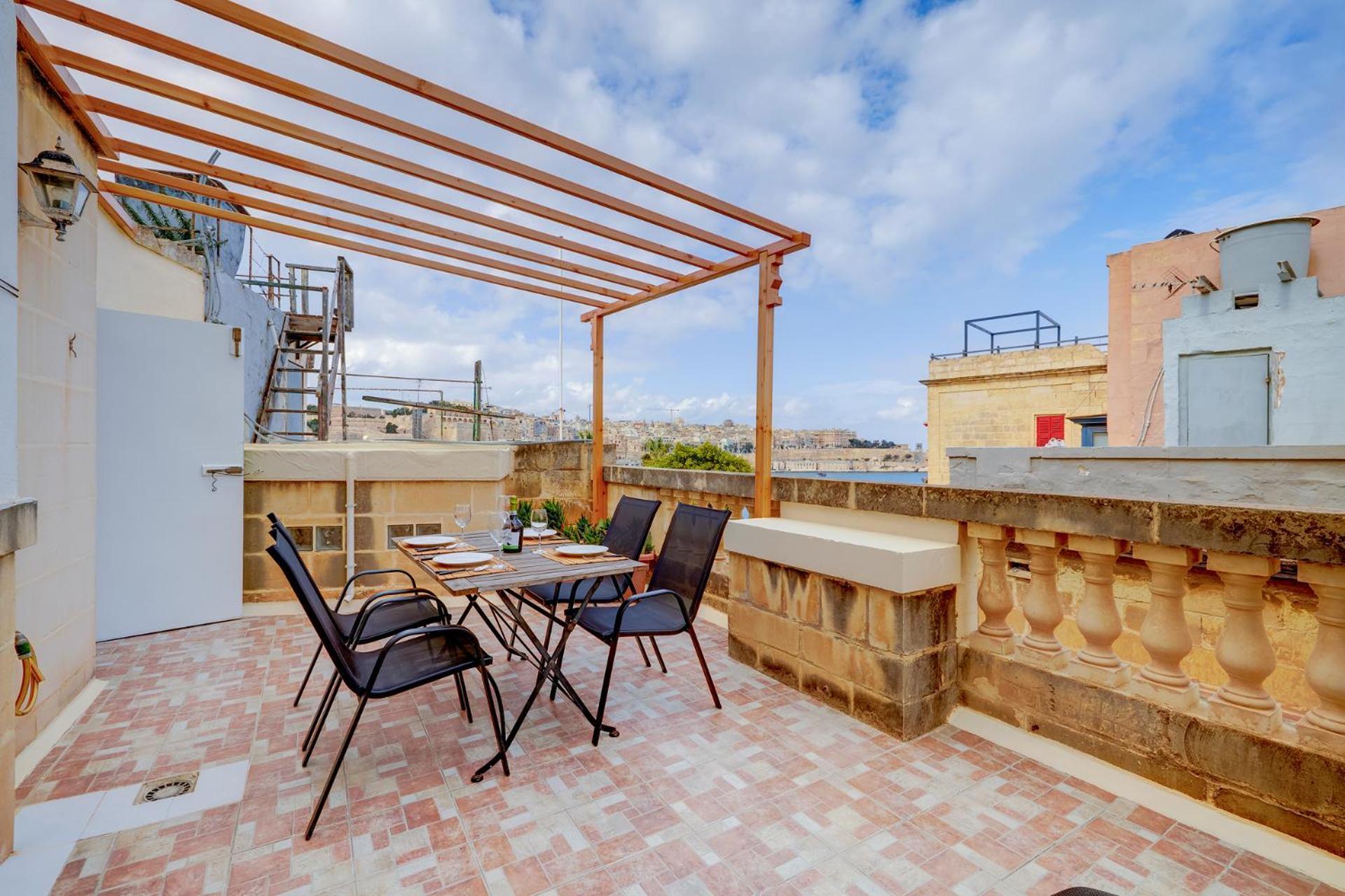 Traditional Maltese Townhouse, Roof Terrace And Views Senglea Exteriér fotografie